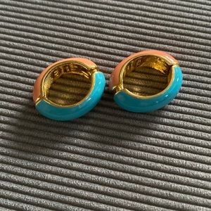 Kenneth Jay Lane petite,huggie style versatile 2 sided earrings.